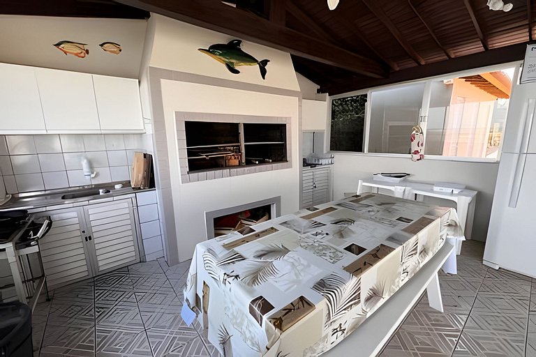 Linda vista praia/ churrasqueira