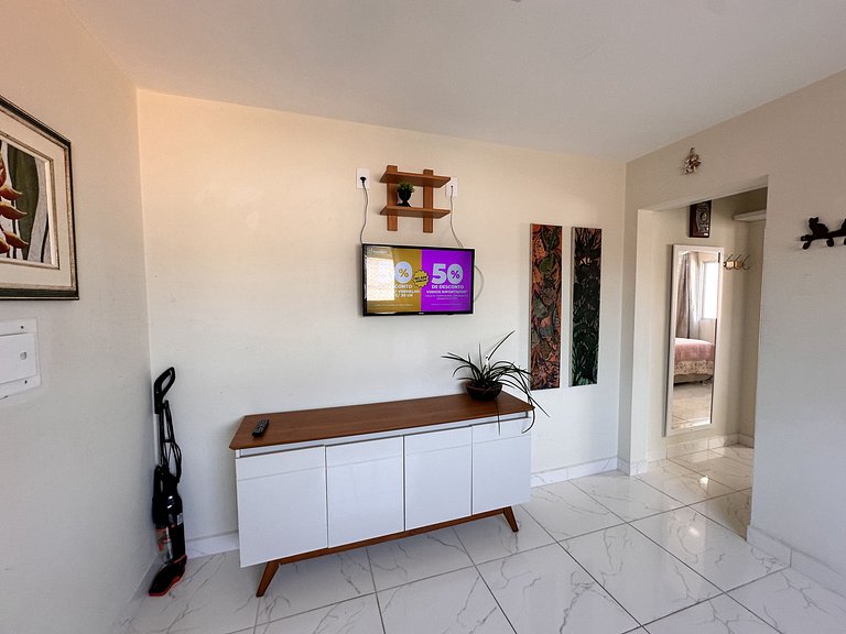 Condomínio próximo mar, balcón e Parrilla